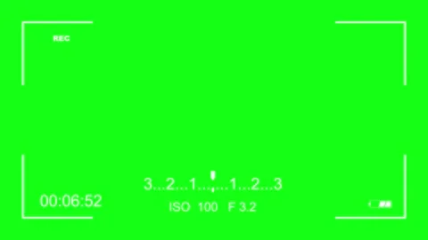 Video Recording frame layout viewfinder, Greenscreen Camera viewfinder, Vid.. Stock Footage 276496728