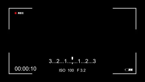 Video Recording frame layout viewfinder, Camera viewfinder, Video Camera Re.. Illustrazione stock