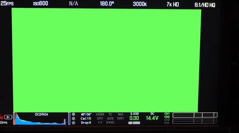 Video recording interface. VDO production recording camera viewfinder on moni Stock Photos