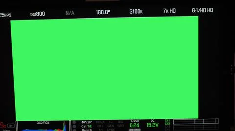 Video recording interface. VDO production recording camera viewfinder on moni Stock Photos