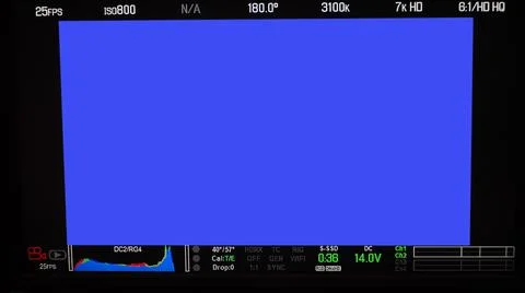 Video recording interface. VDO production recording camera viewfinder on moni Stock Photos