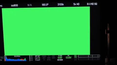 Video recording interface. VDO production recording camera viewfinder on moni Stock Photos