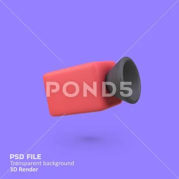 Video recording isolated 3d render icon illustration Modello PSD