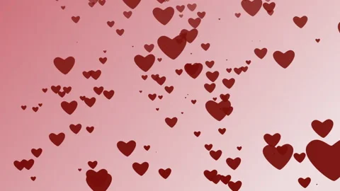 Video of red hearts flying Stock After Effects