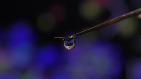 Video of refraction of water drops with a stylized molecule inside Stock Footage 138918600