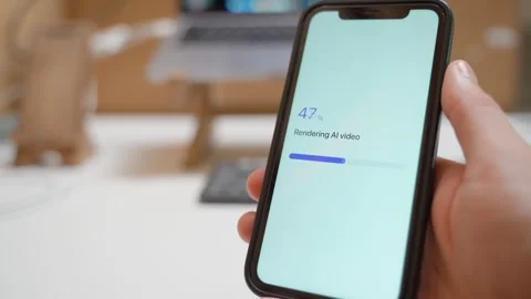 Video render failed error on smartphone screen. Progress bar turning red during Stock Footage 342735349