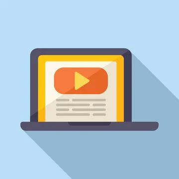 Video reportage icon flat vector. Camera tv Stock Illustration