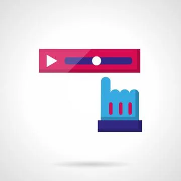 Video rewind color vector icon Stock Illustration