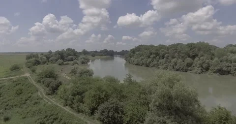 Video of the river from above Stock Footage 68037934