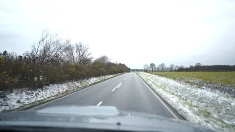 Video of the road while driving. oncoming car. Stock Footage 102029889