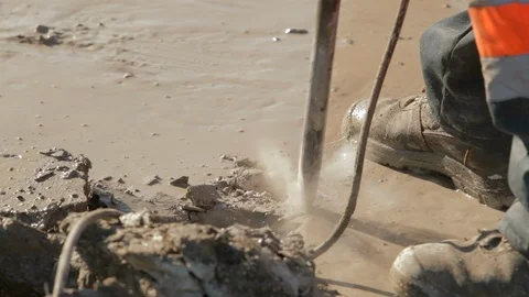Video of road work in slow motion. Stock Footage 103034088