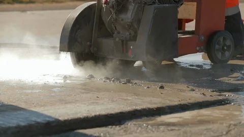 Video of road work in slow motion. Stock Footage 103062617