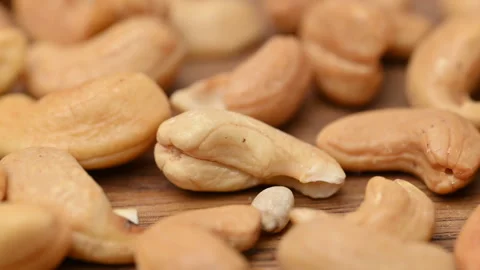 Video of roasted cashew nuts Video stock 327963009