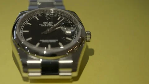 Video of a Rolex Datejust with shifting light perspective 4k Stock Footage 175325093