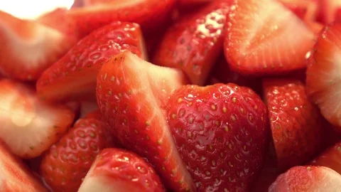 Video of rotating strawberries in 4K Stock Footage 86187777