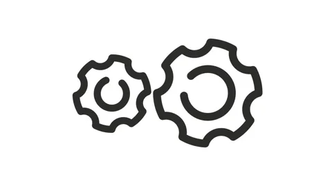Video of rotation gears icon, software update concept, device setup, process Stock Footage 292963237