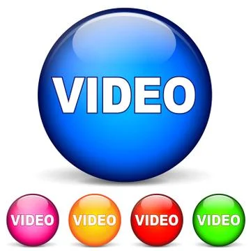 Video round icons Stock Illustration