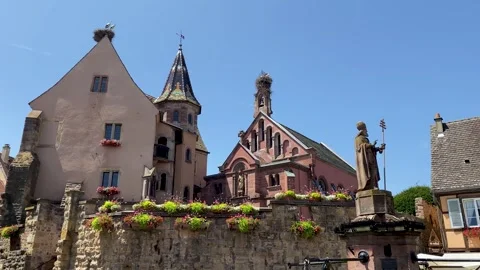 Video of the Saint-Léon IX Chapel in the city of Eguisheim, France 動画素材 252956401