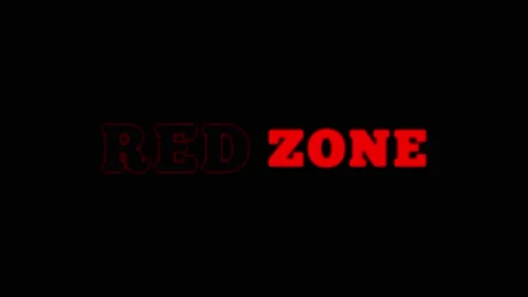 Video that says RED ZONE alternately flashing red, neon light Stock Footage 219348012