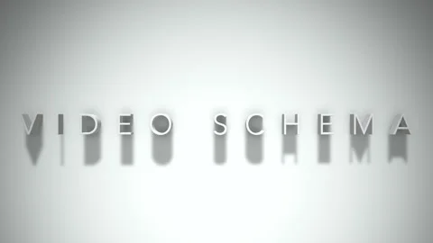 Video schema 3D title animation white text on a white background Stock Footage 299758742