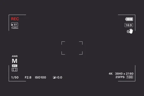 Video screen on black background Foto stock