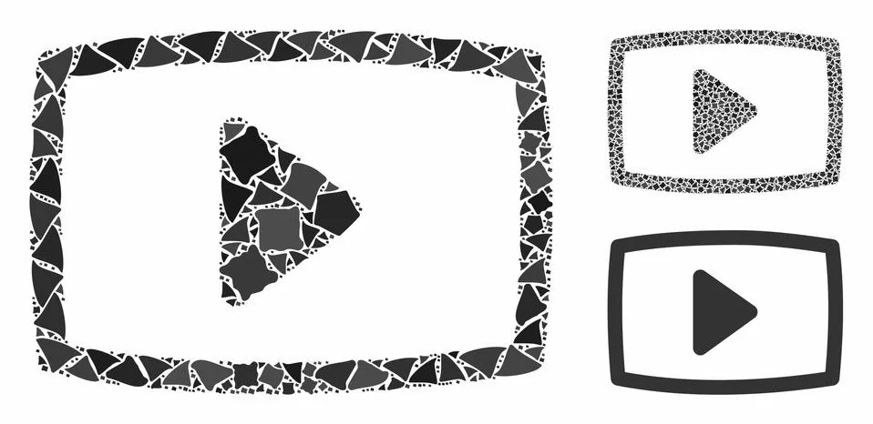 Video screen Composition Icon of Tuberous Elements Stockillustratie