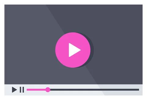 Video screen vector illustration. Video player or recorder Stock Illustration
