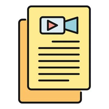 Video script documenting film production process Stockillustratie