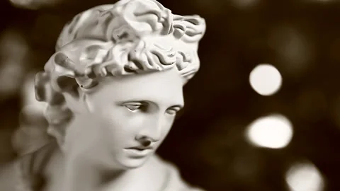 Video of sculpture dark background Stock Footage 245486080