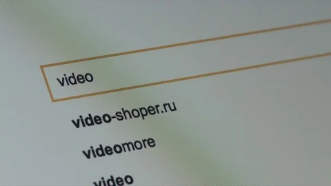 VIDEO search query in browser - Macro Stock Footage 75147271