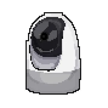 Video security camera cctv game pixel art vector illustration Stock Illustration