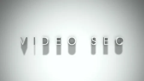 Video seo 3D title animation with shadows on a white background Stock Footage 296932311
