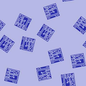 Video seo glyph vector seamless pattern Stock Illustration