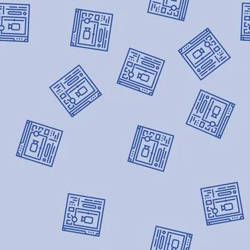 Video seo line seamless pattern イラスト素材