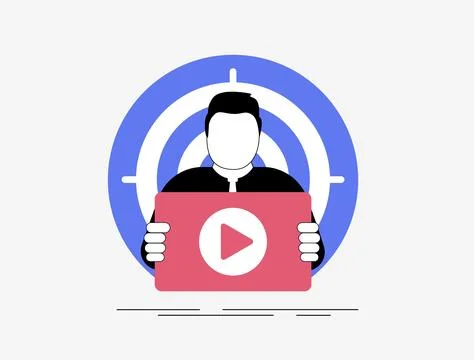 Video SEO - optimize content for top search results. Boost brand visibility Stock Illustration