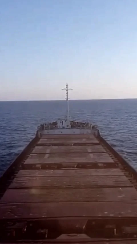Video of a ship on the high seas Stock Footage 277394864