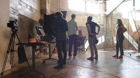 Video Shoot Behind The Scenes Stock Footage 73710671