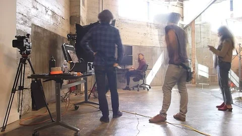 Video Shoot Behind The Scenes Timelapse Video stock 73705286