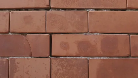 A video shoot on a red brick wall Stock Footage 182955587