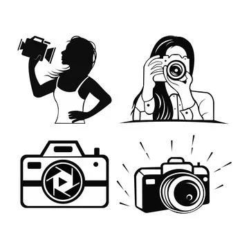 Video Shooting with Camera on Tripod Stock Illustration