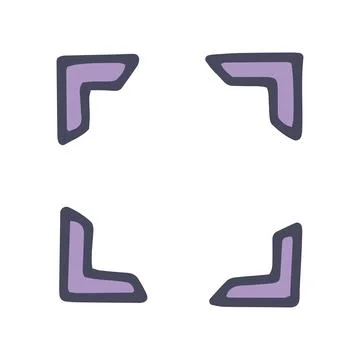Video shooting frame color vector doodle simple icon Stock-Illustration