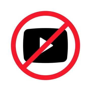 Video shooting is prohibited vector flat illustration isolated on white Stock Illustration