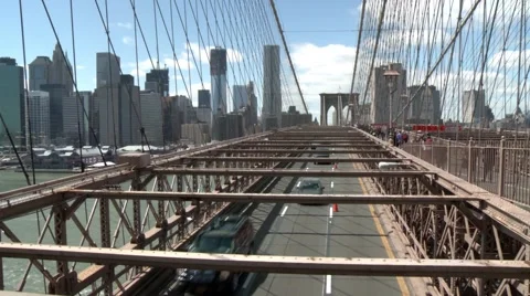Video-shooting traffic on the bridge Stock Footage 52534378