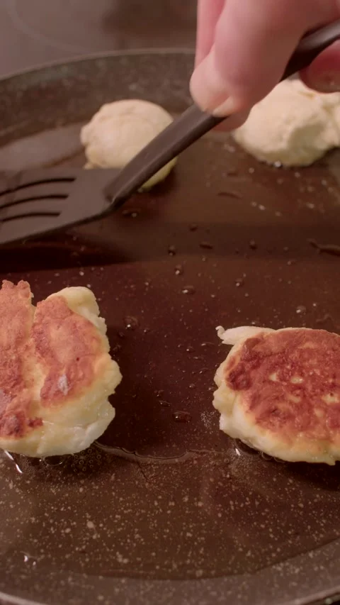 This video showcases the process of making delicious pancakes Stock Footage 311001888