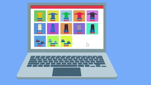 This video shows the appearance style of people who will buy clothes through  Stock Footage 219905366