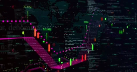 This video shows binary coding and data processing moving over a transparent Stock Footage 326424603