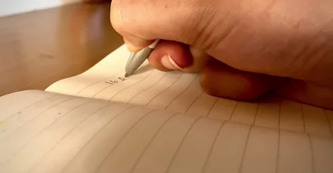 A video shows close up of handwriting Stock Footage 315070177