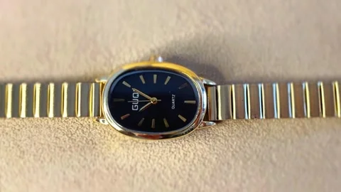 A video shows a close up of watch Stock Footage 315985764