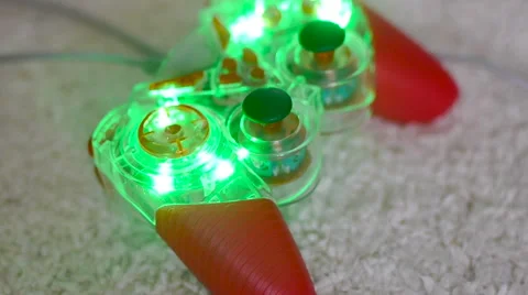 The video shows clousup game controller Stock Footage 55583646