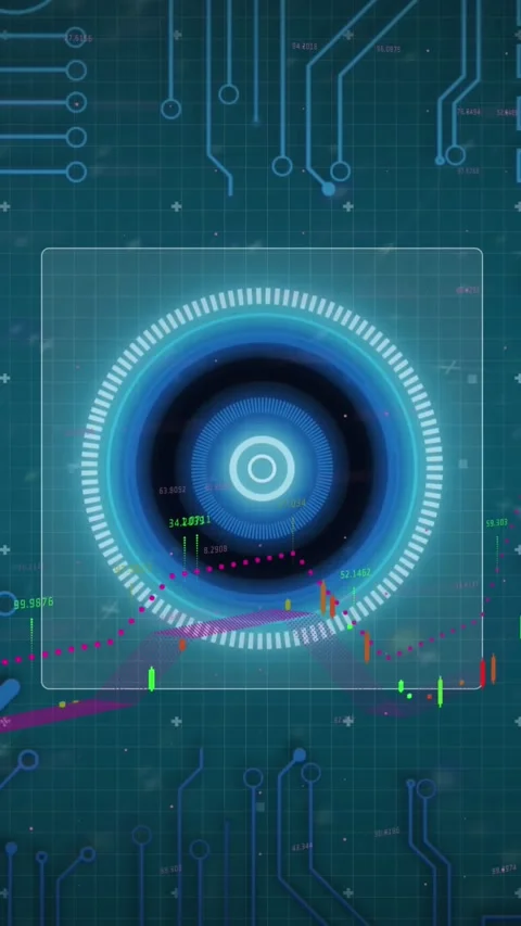 This video shows colourful data, graphs and statistics being processed and Stock Footage 344369517